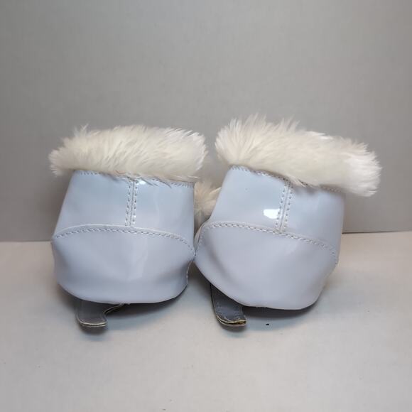 Build A Bear Ice Skating Sparkle Ice Blue Iridescent Outfit w/ Faux Fur & Skates - Picture 5 of 12